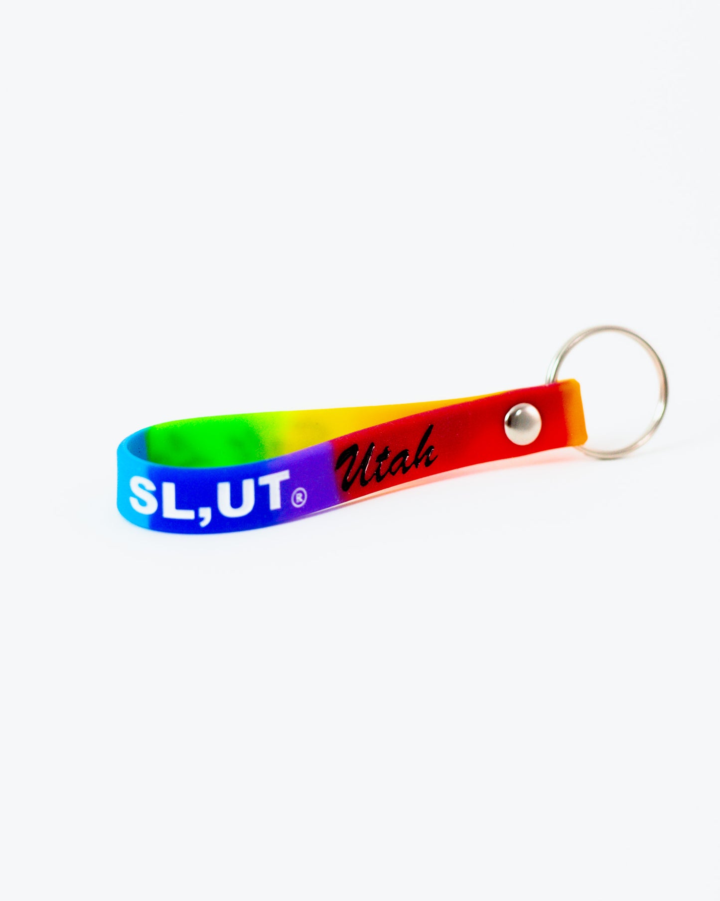 Rainbow Silicone Key Chain