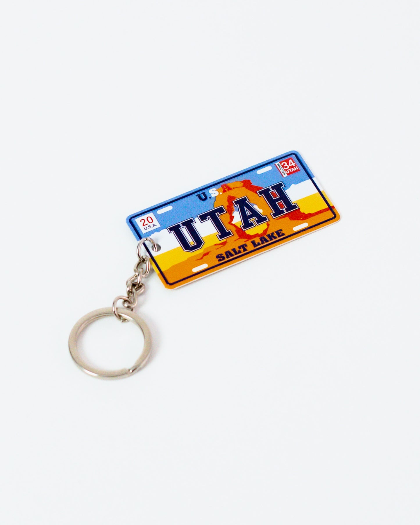 Utah Arch Plate Key Chain