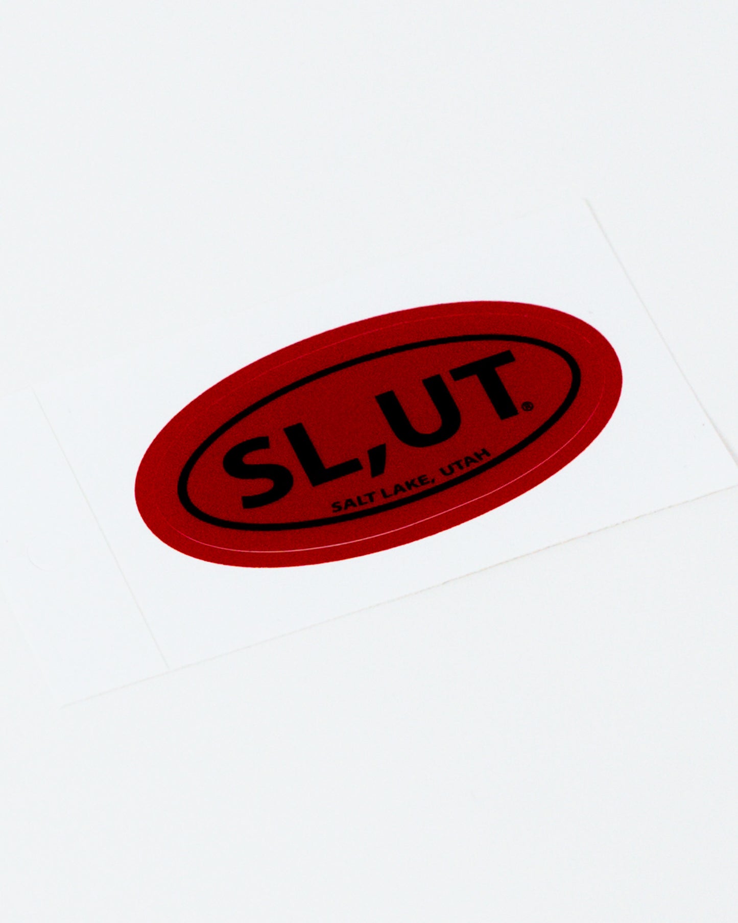 Red Oval Small Sticker