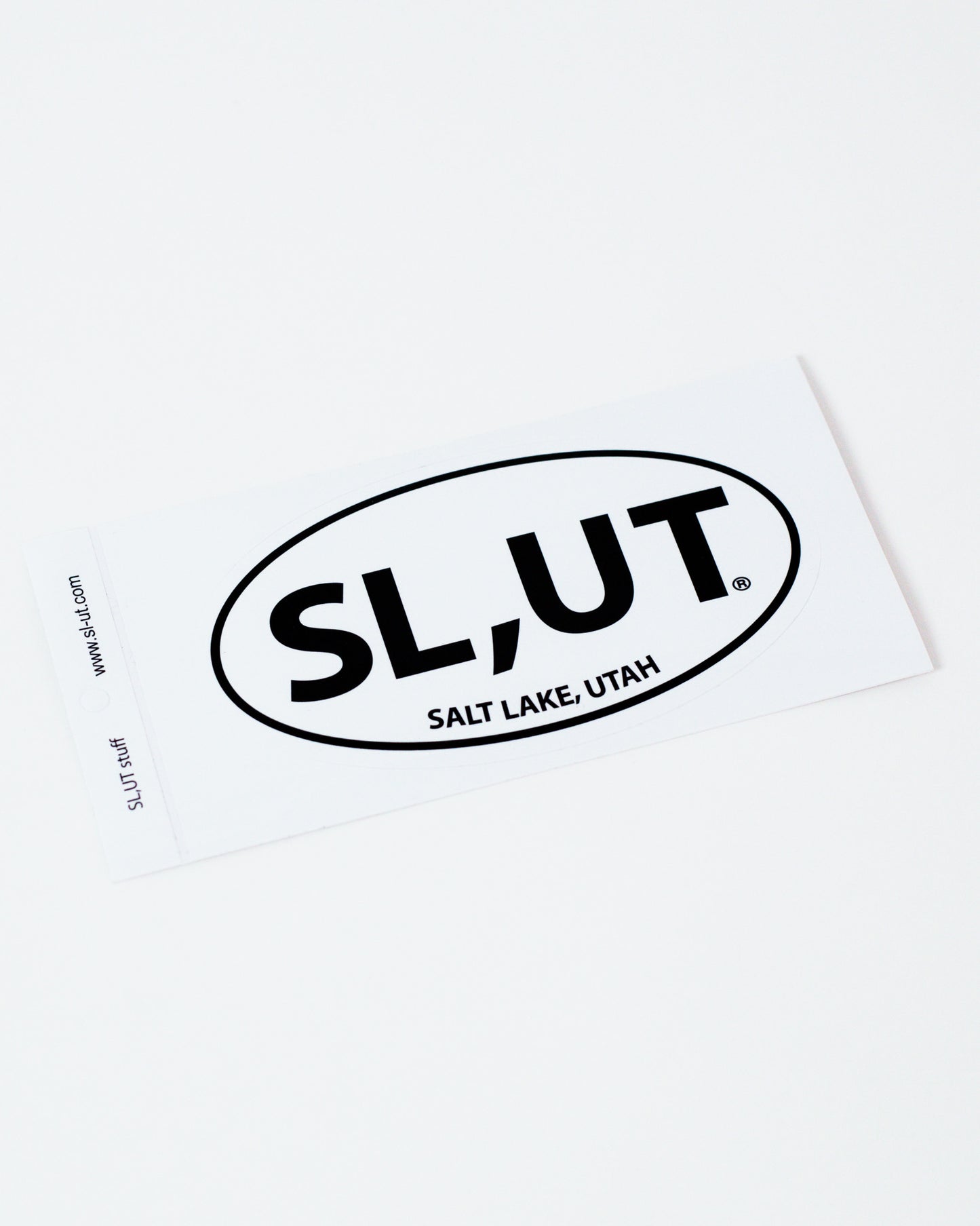 White Oval Sticker