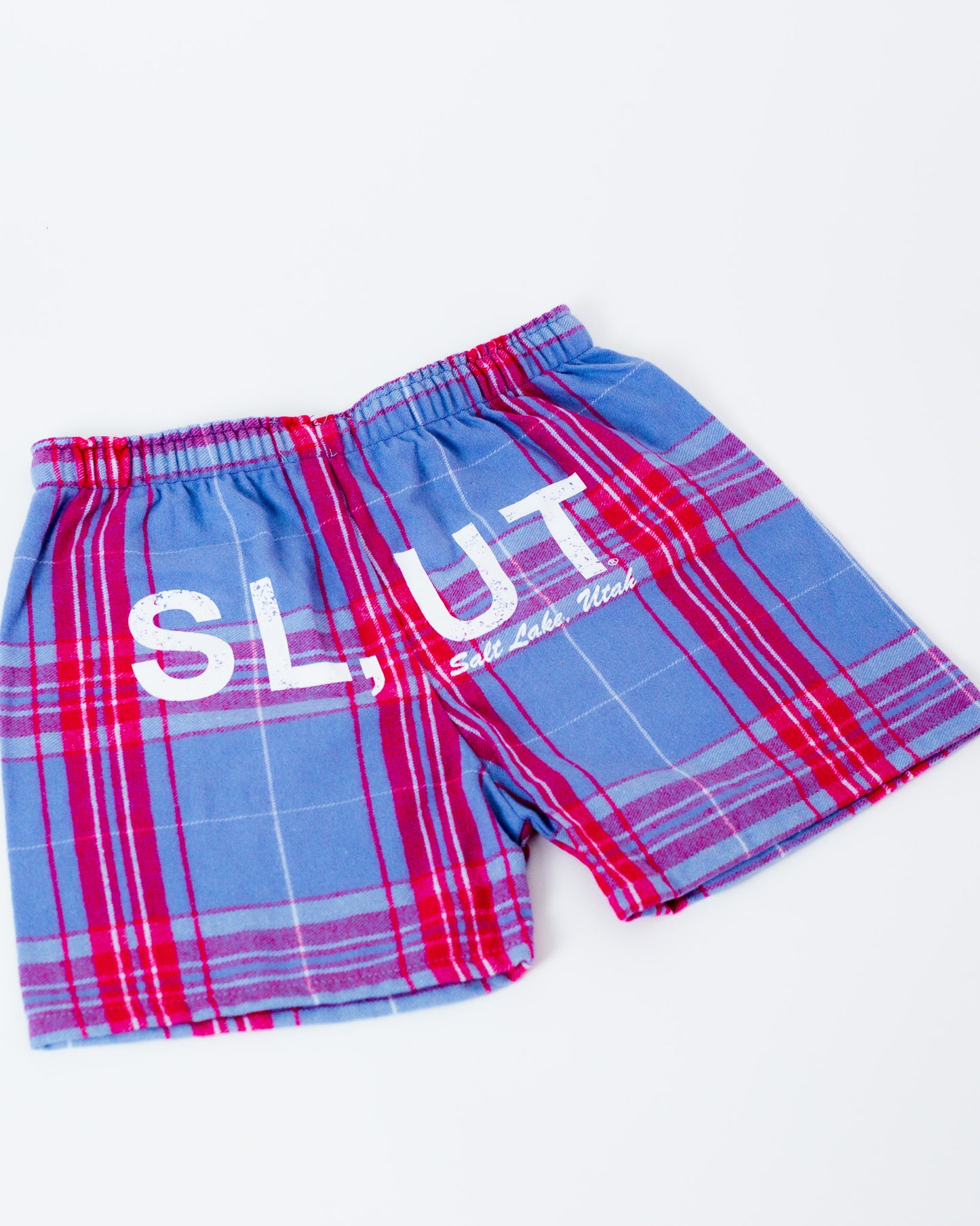 Blue/Pink Flannel Boxer