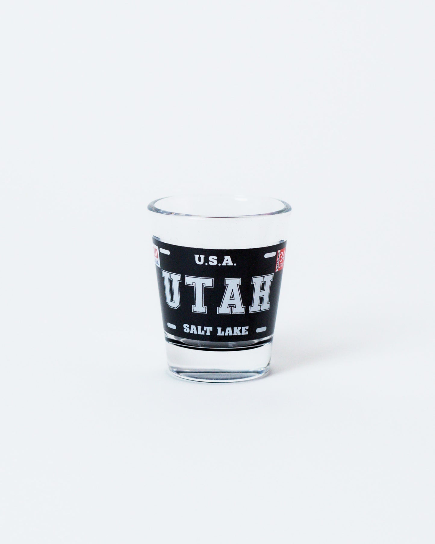 Utah Black Plate Shot Glass