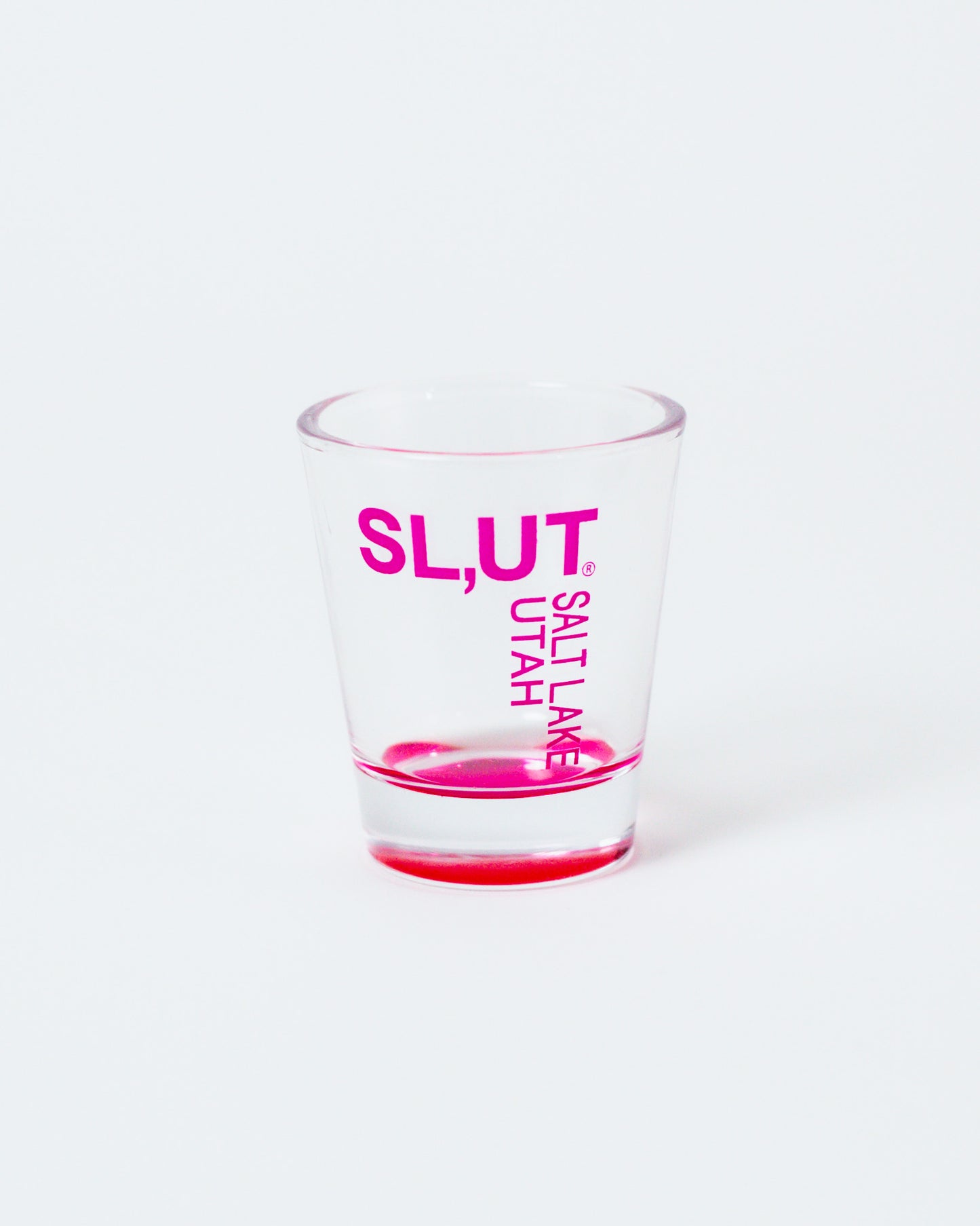 Pink Tint Shot Glass