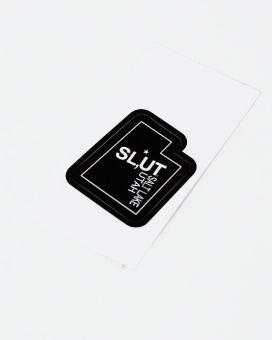 Utah Shape Black Small Sticker