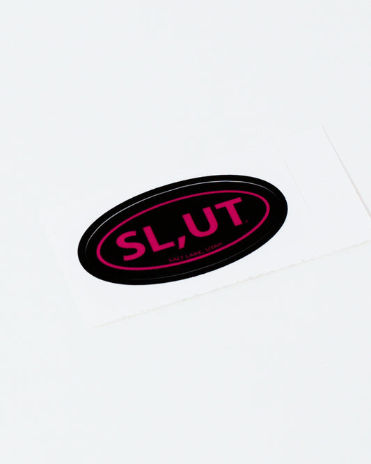Pink Oval Small Sticker