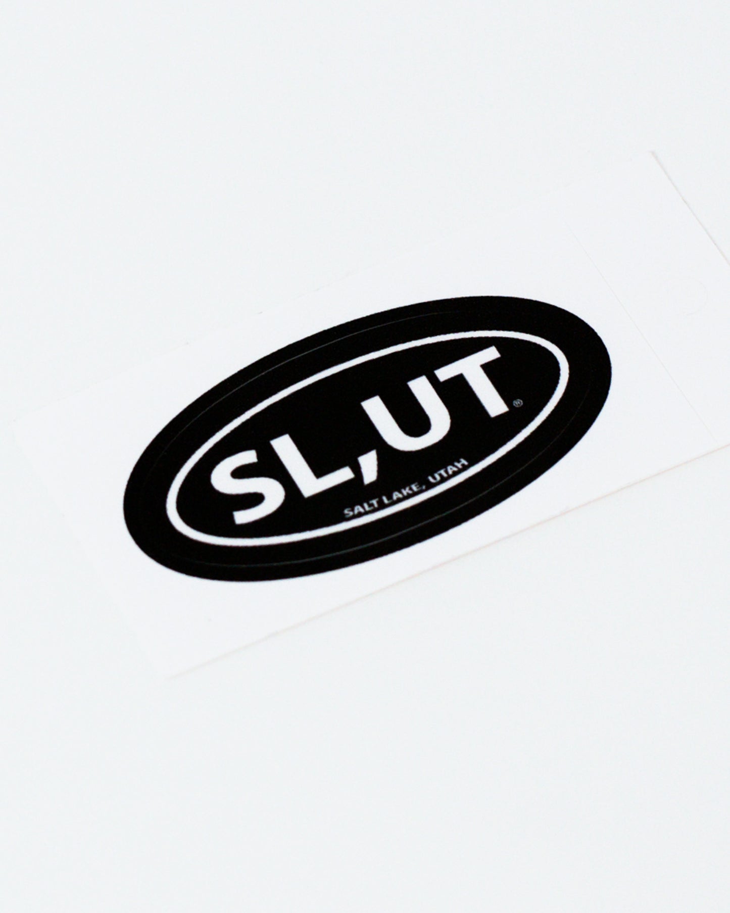 Black Oval Small Sticker