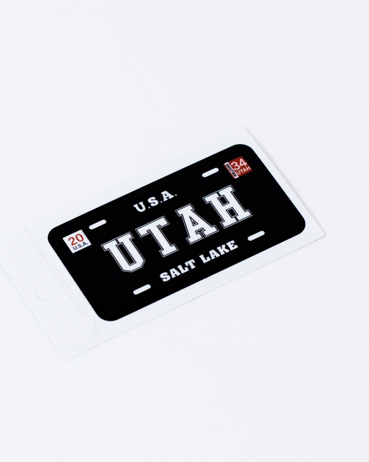 Utah Black Plate Sticker