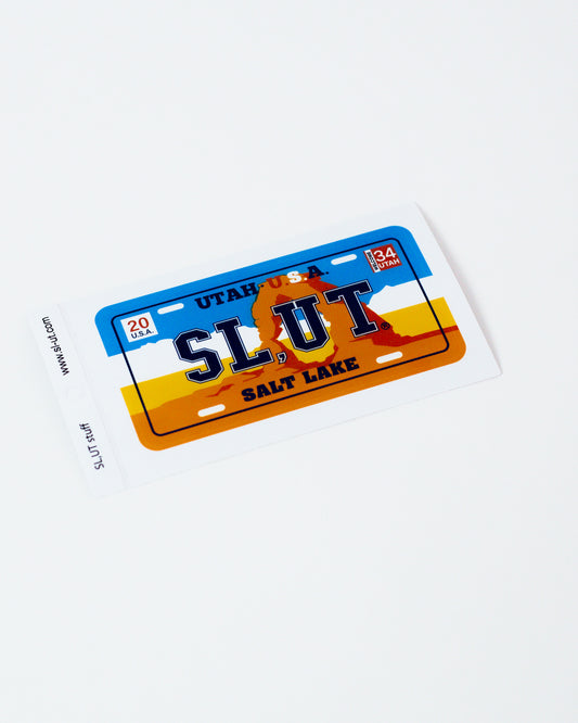 SL,UT Plate Small Sticker