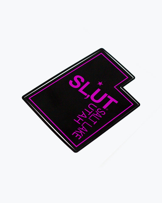 Utah Shape Purple Sticker