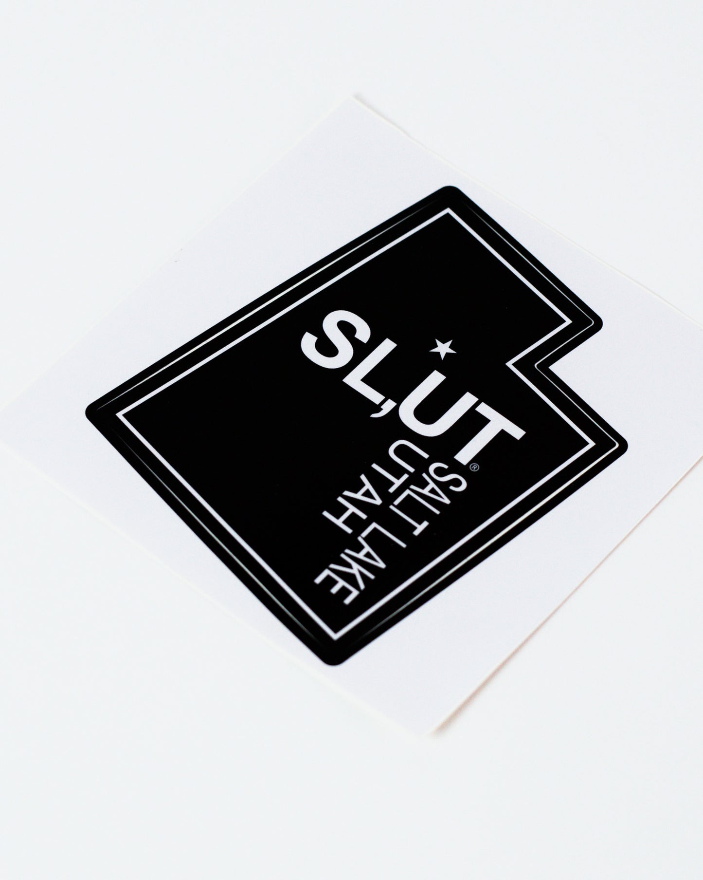 Utah Shape Black Sticker
